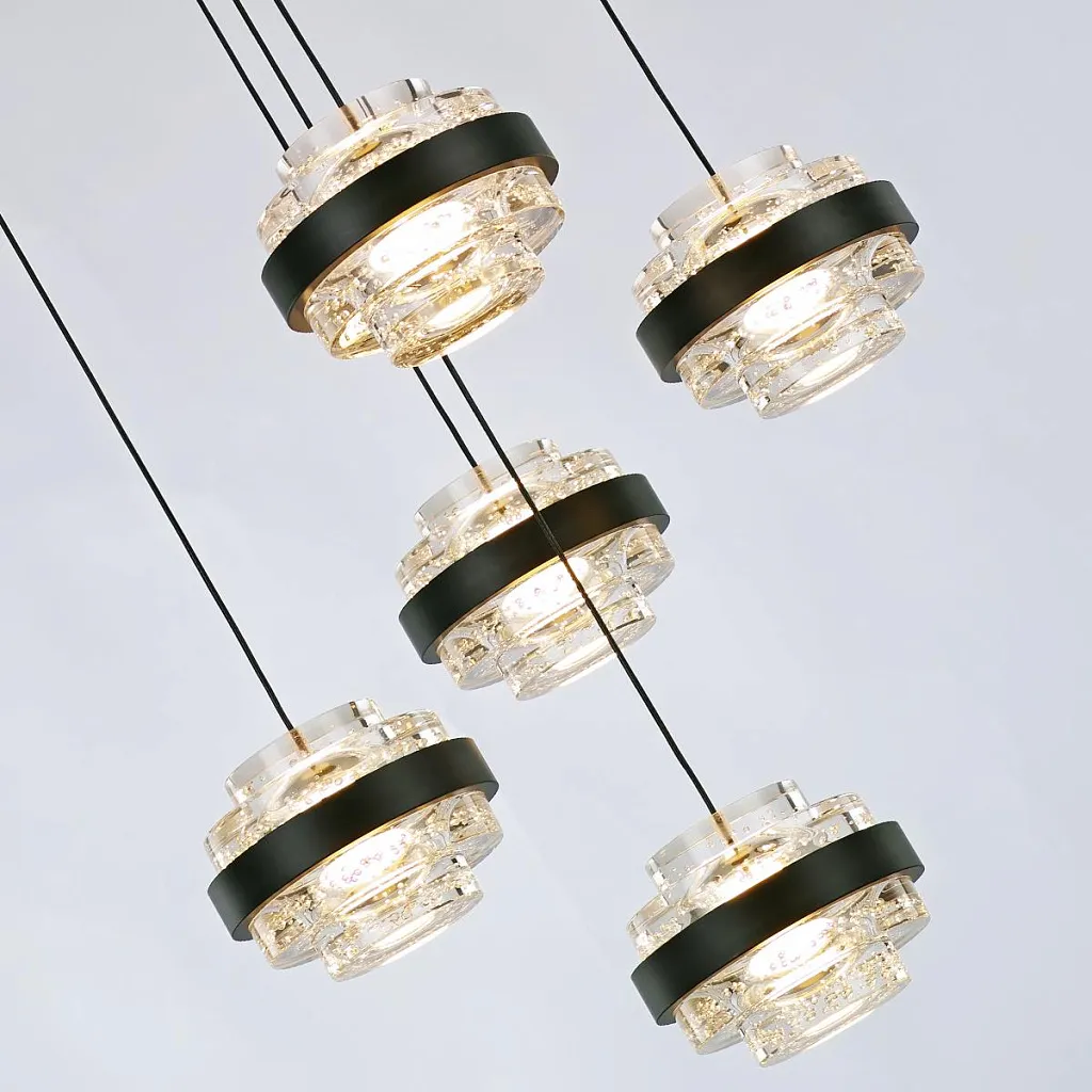 Светильник подвесной Delight Collection Indiana MD22030002-5A black/clear