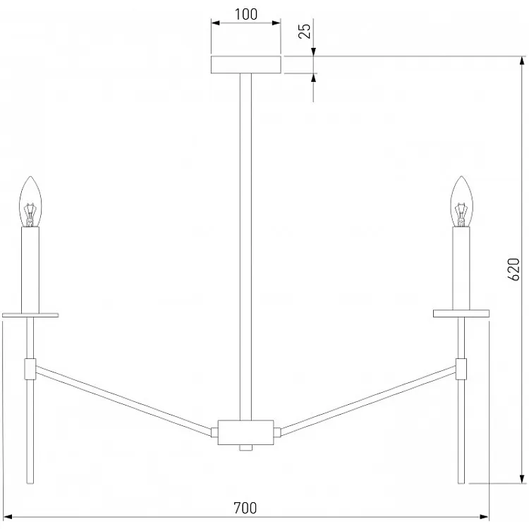 Люстра потолочная на штанге Eurosvet Anders 60142/6 латунь