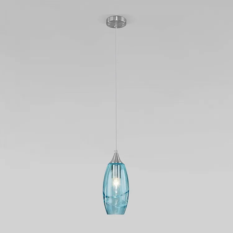 Светильник подвесной Eurosvet Lotus 50222/1 голубой