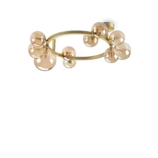 Светильник потолочный Ideal Lux Perlage PL10 Ambra 327808