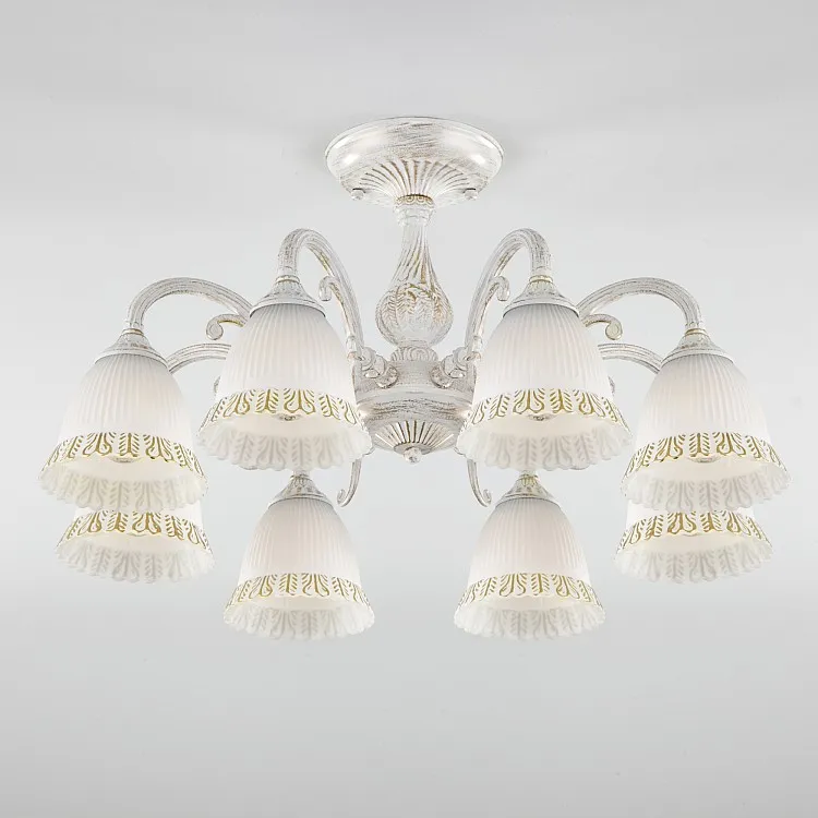 Светильник потолочный Eurosvet Campina 60107/8 белый с золотом