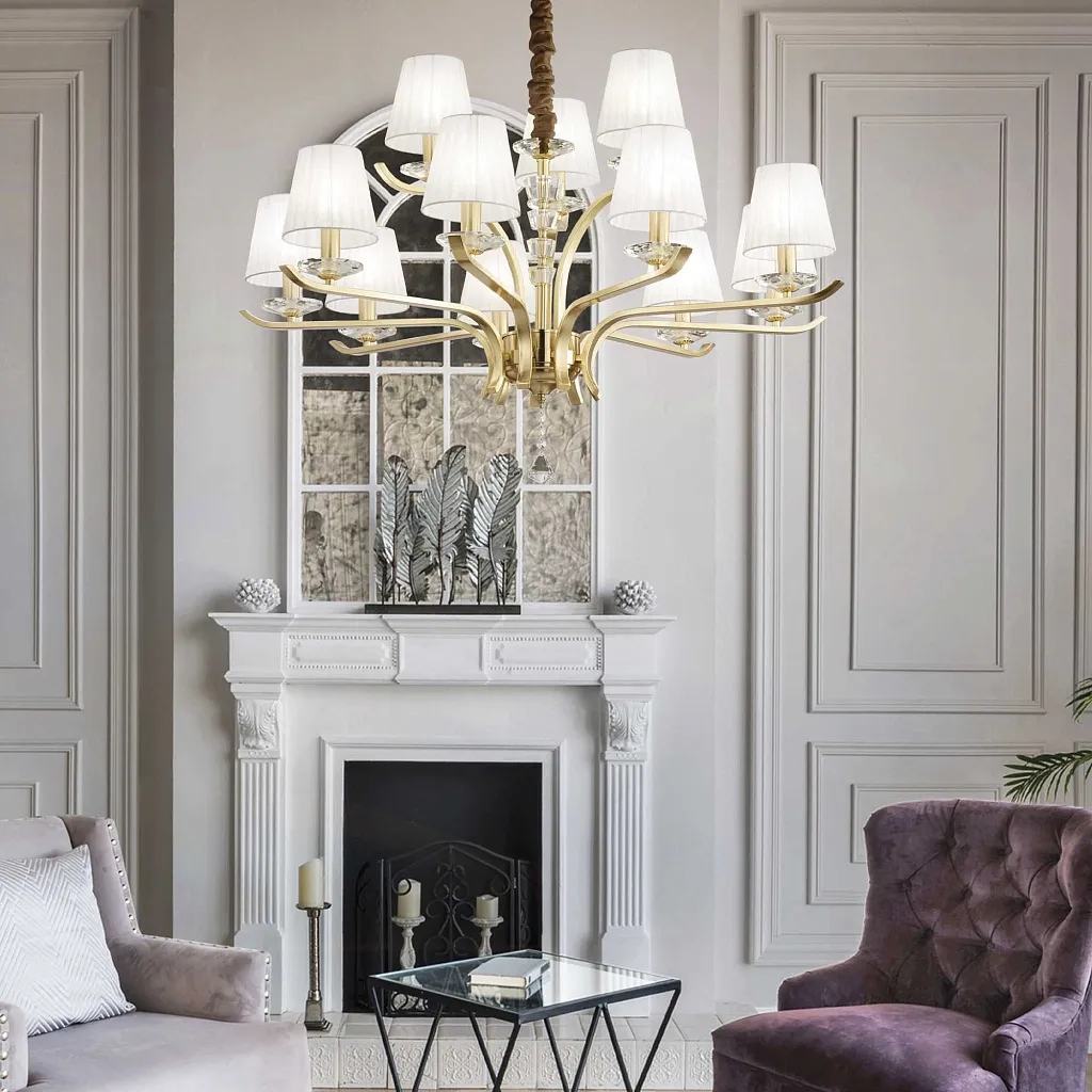 Люстра Ideal Lux Pegaso SP12 Ottone 197746