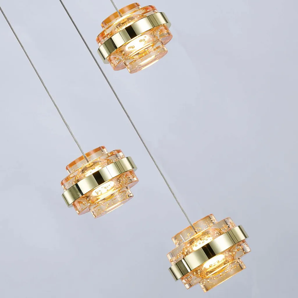 Светильник подвесной Delight Collection Indiana MD22030002-3A gold/champagne