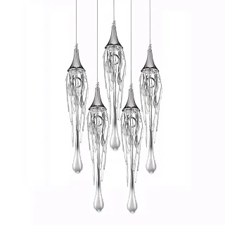 Светильник подвесной Delight Collection Goddess Tears P68009L-5/R chrome
