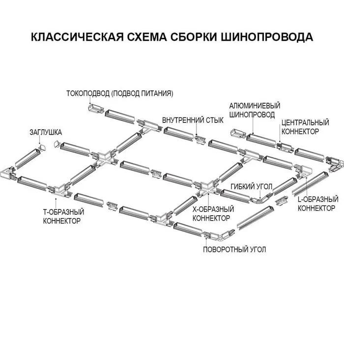 Адаптер Ideal Lux LINK TRACK ADAPTOR BK ON-OFF 194301