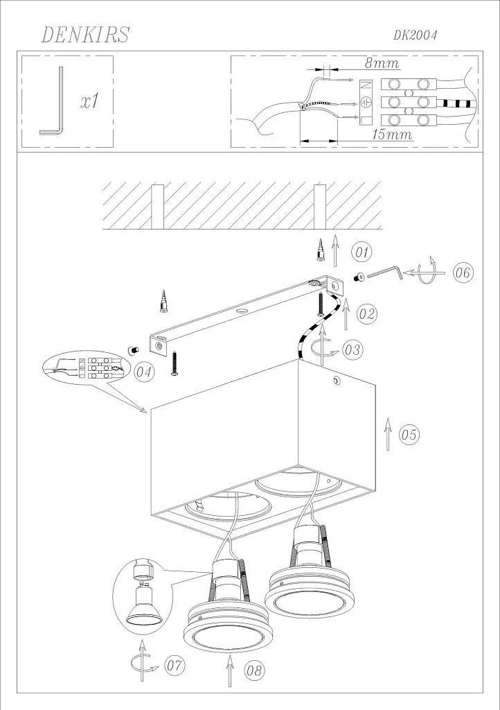 Светильник накладной Denkirs DK2003 DK2004-BK
