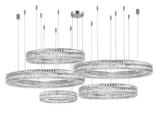 Горизонтальная композиция 10120 из пяти колец шириной в один хрусталь хром №42 Newport 10120 Горизонтальная композиция 10120 из пяти колец шириной в один хрусталь хром №42