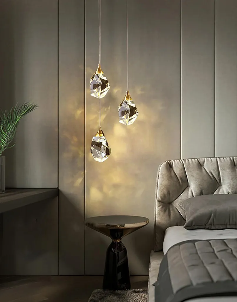 Светильник подвесной Delight Collection Crystal rock MD-020B-3 gold