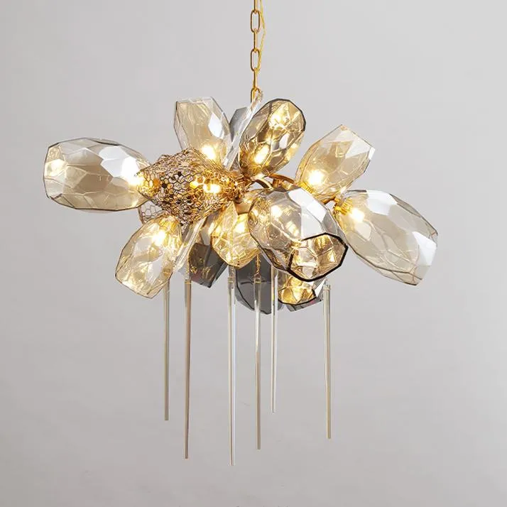 Люстра подвесная Delight Collection Britannica 8898P/AL gold/smoky