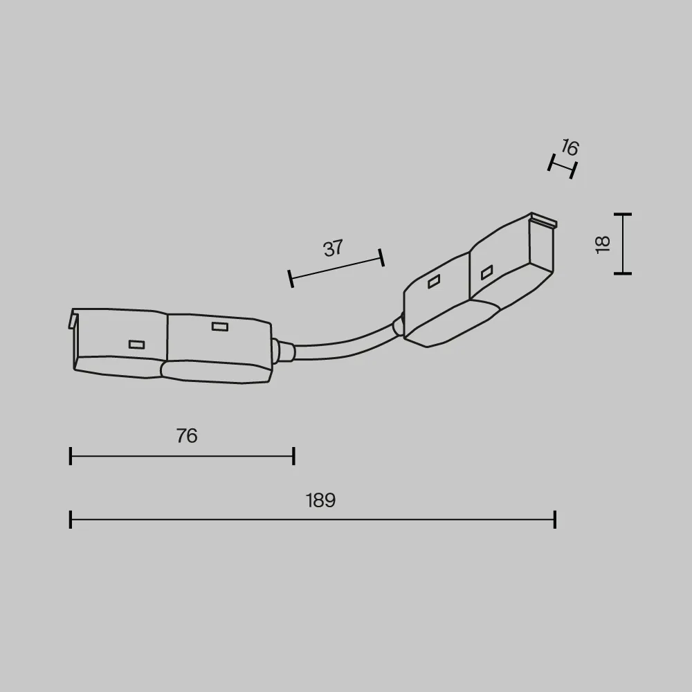 Комплектующие для магнитной трековой системы Maytoni Accessories For Tracks Exility TRA034CS-B