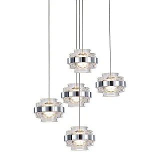 Светильник подвесной Delight Collection Indiana MD22030002-5A chrome/clear