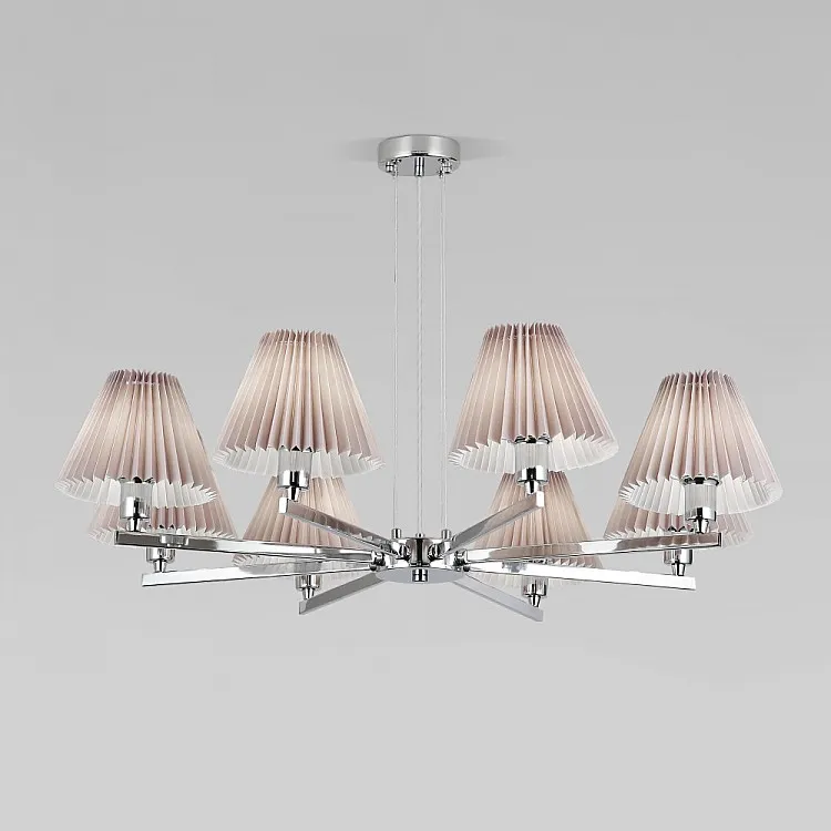 Люстра подвесная Eurosvet Peony 60136/8 хром/серый