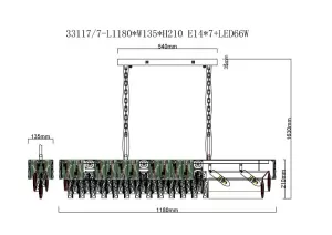 Люстра подвесная Delight Gold FL1058-7PL