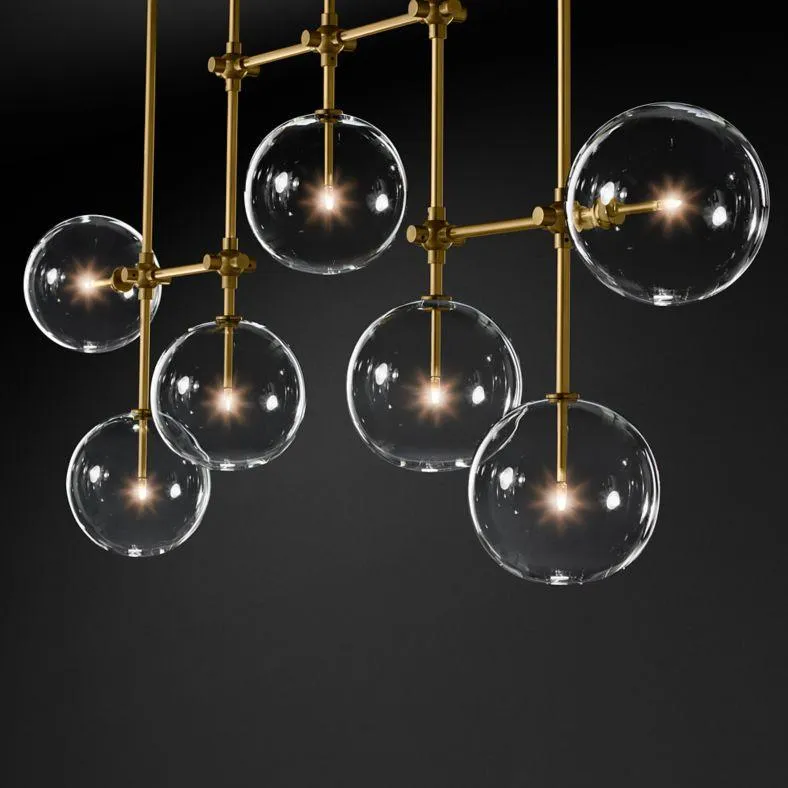 Люстра потолочная Delight Collection Globe Mobile KG0835P-7A brass