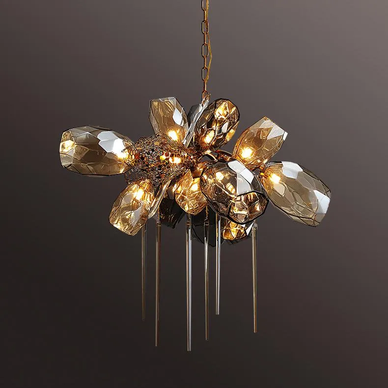 Люстра подвесная Delight Collection Britannica 8898P/AL gold/smoky