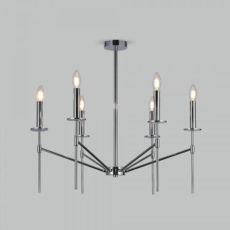 Люстра потолочная на штанге Eurosvet Anders 60142/6 хром