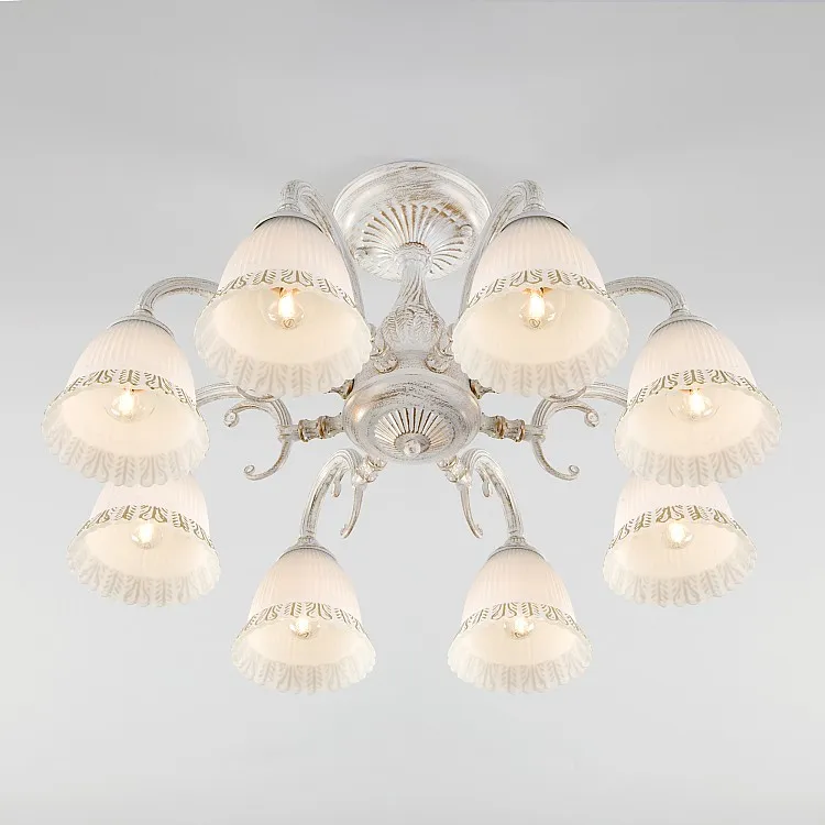 Светильник потолочный Eurosvet Campina 60107/8 белый с золотом