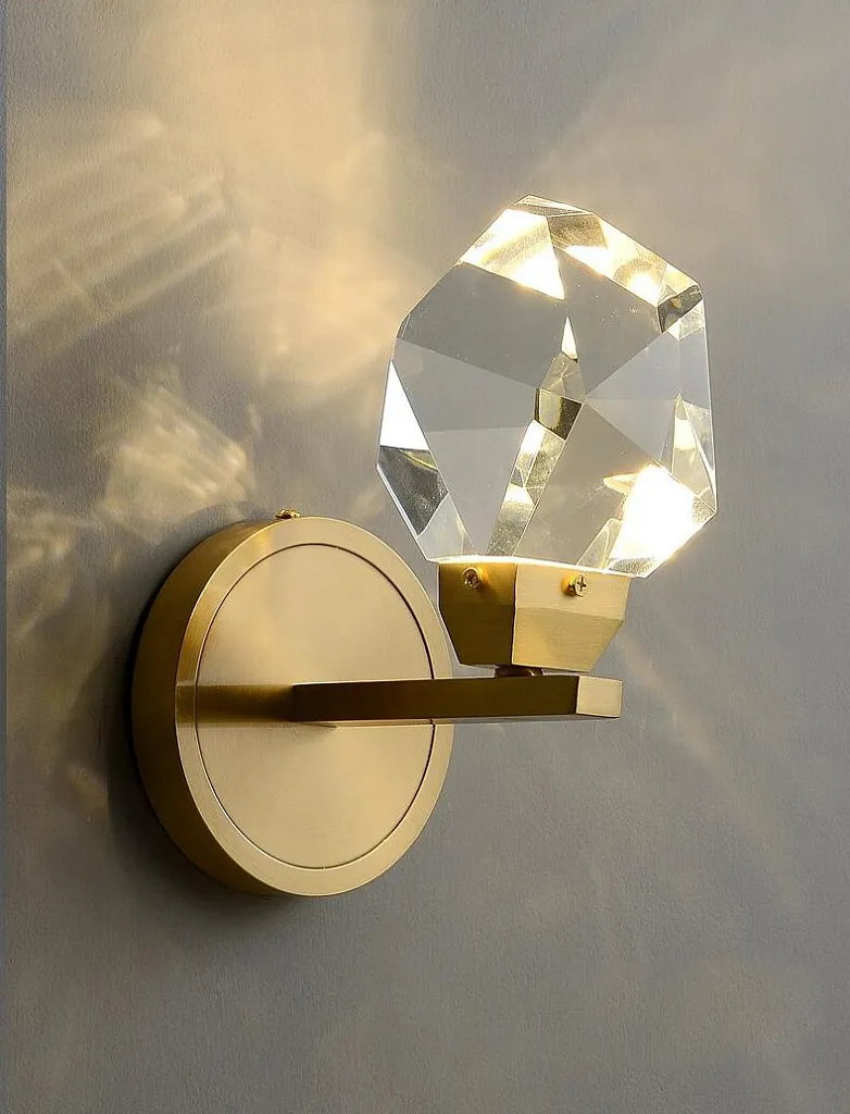 Бра Delight Collection Crystal rock II 9701W/1 brass