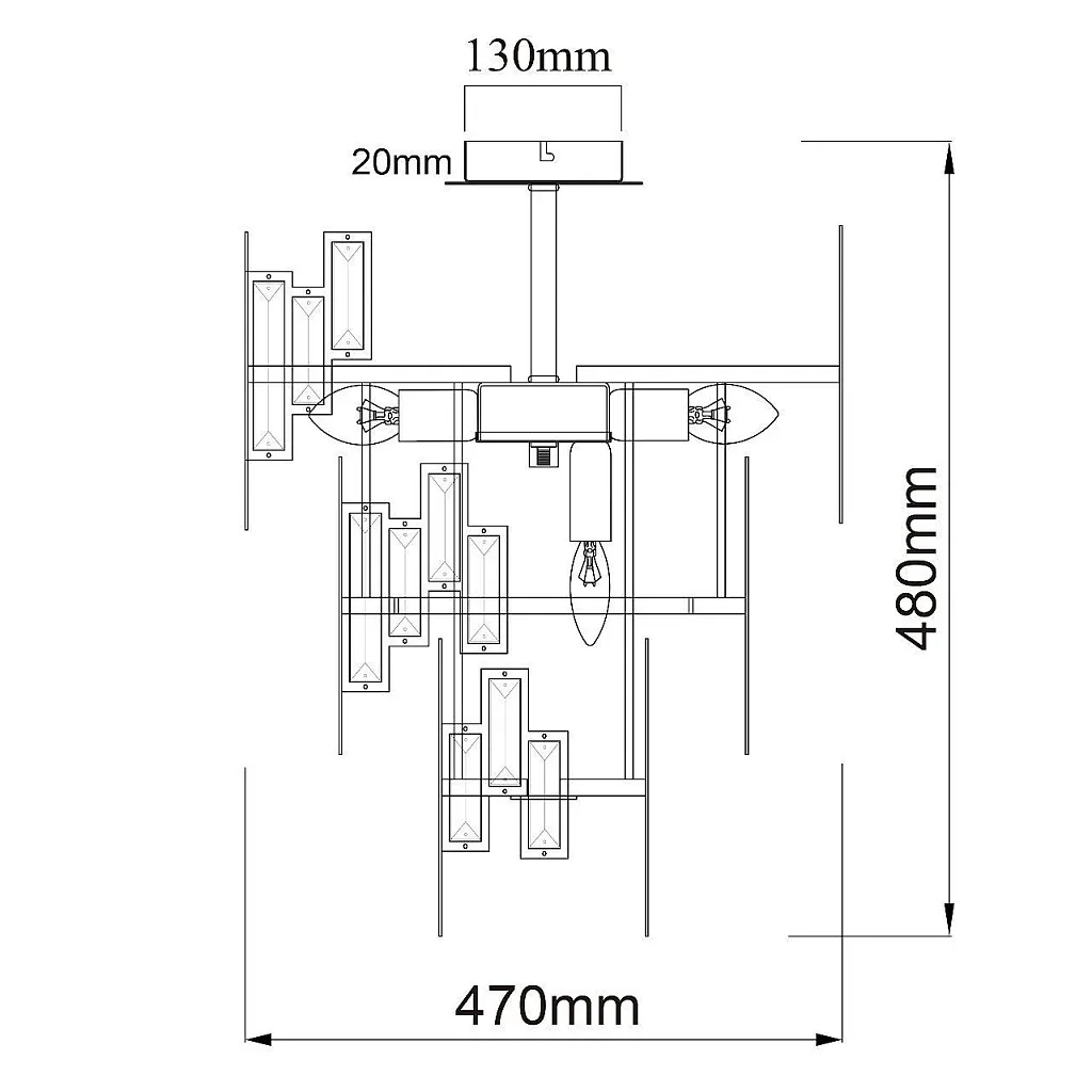 Люстра потолочная MW-Light Монарх 121010505