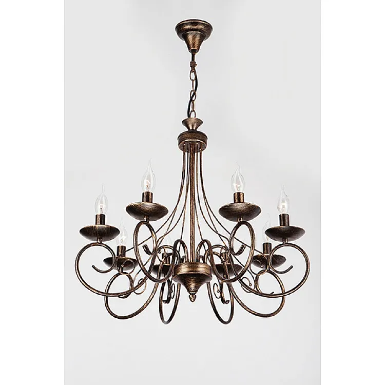 Светильник подвесной Eurosvet Provence 22404/8 черный с золотом