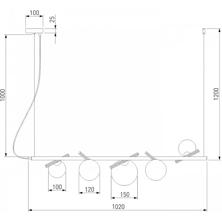 Светильник подвесной Eurosvet Salut 50382/5