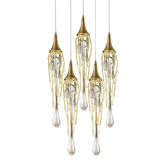 Светильник подвесной Delight Collection Goddess Tears P68009L-5/R gold