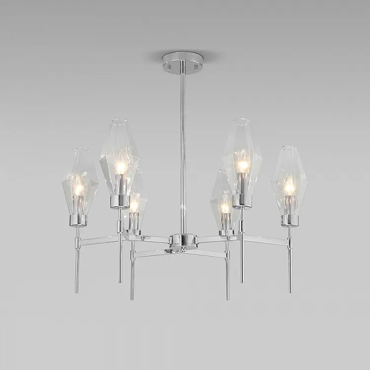 Люстра потолочная на штанге Eurosvet Prism 60143/6 хром