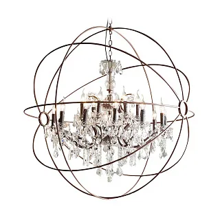 Люстра подвесная Delight Collection Foucault'S Orb 5014-D10 rusty