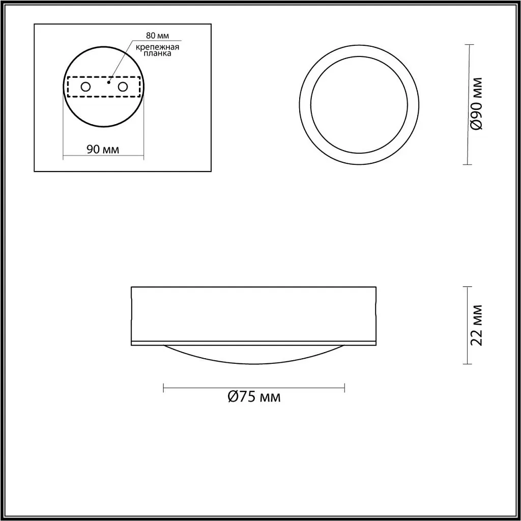 Светильник накладной Odeon Light Reus 4343/7CL