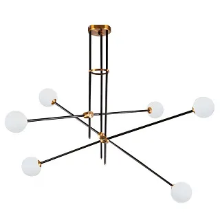 Люстра потолочная Delight Collection Bistro Globe 9389P/6 black/gold