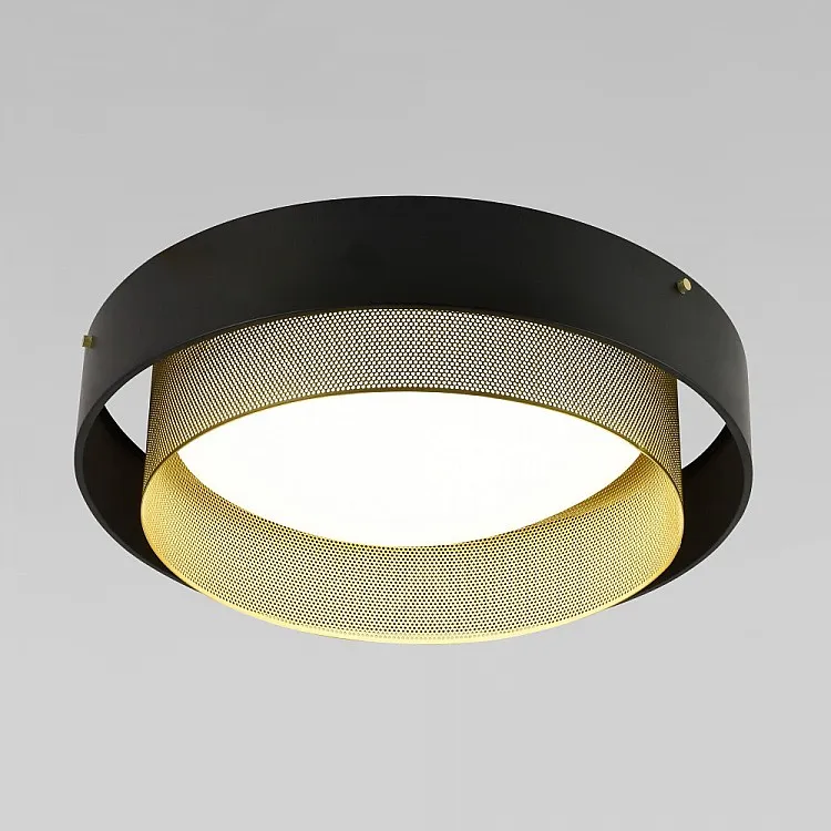 Светильник потолочный Eurosvet Imperio 90286/1 чёрный/золото Smart