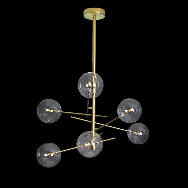 Люстра на штанге Delight Collection Globe Mobile 9307P-6A gold