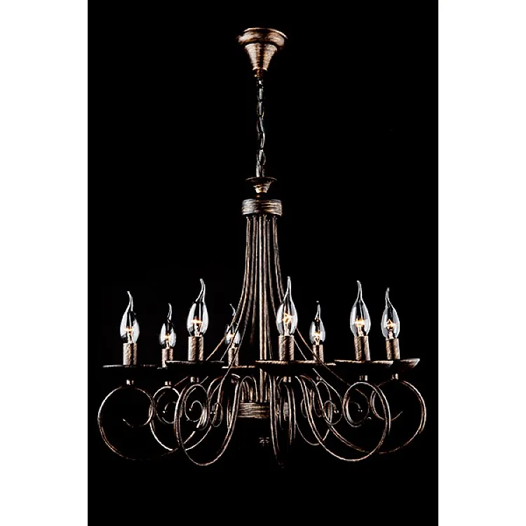 Светильник подвесной Eurosvet Provence 22404/8 черный с золотом