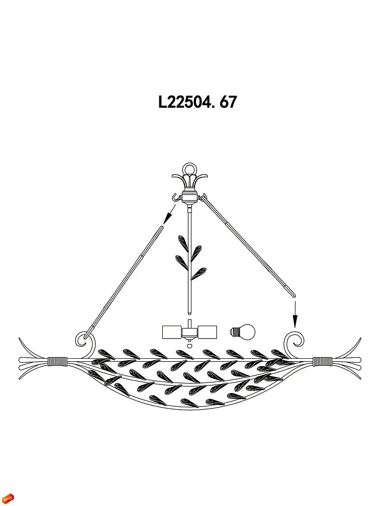 Люстра подвесная L'Arte Luce Verdi L22504.67