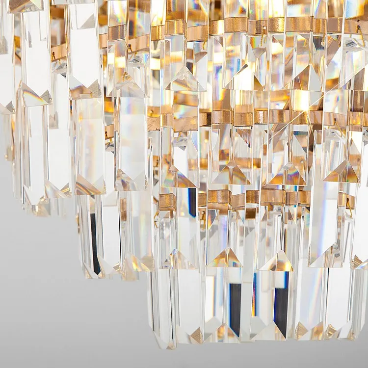 Светильник подвесной Eurosvet Ariana 10124/8 золото/прозрачный хрусталь Strotskis Smart (10113/8)