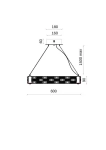 Люстра подвесная Festo Gold FL1051-7P