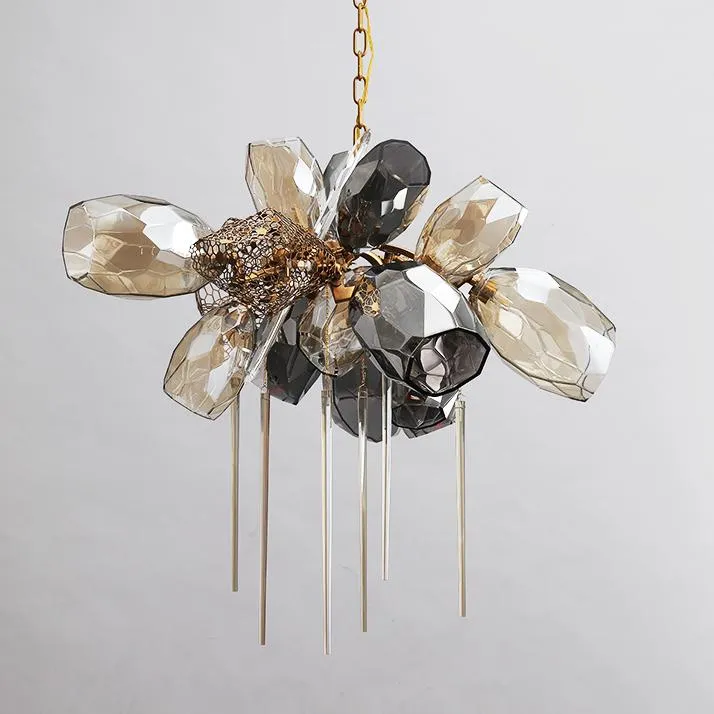 Люстра подвесная Delight Collection Britannica 8898P/AL gold/smoky