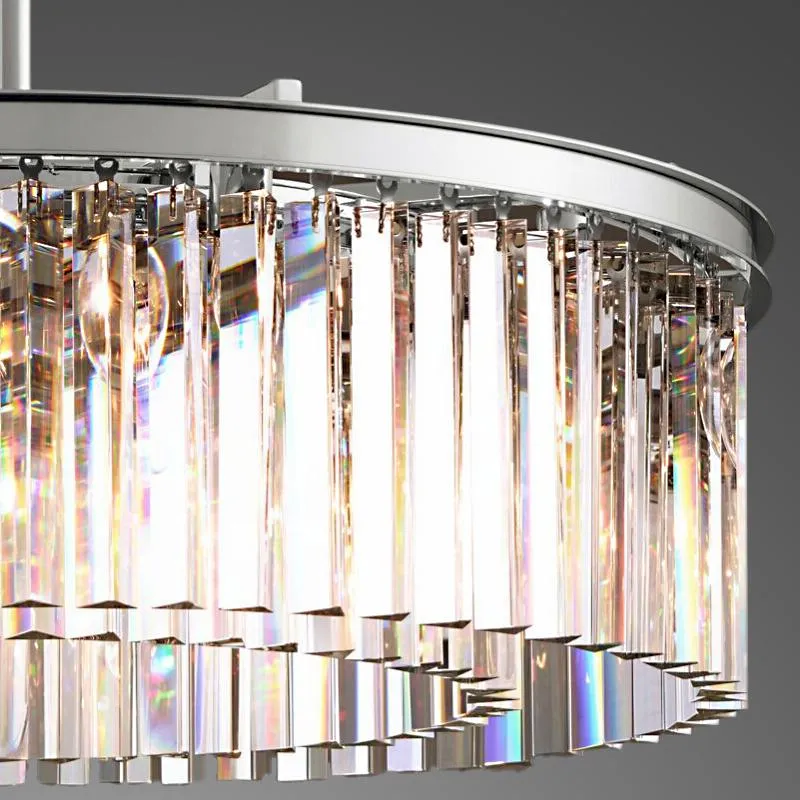 Люстра подвесная Delight Collection 1920s Odeon KR0387P-10B chrome/clear