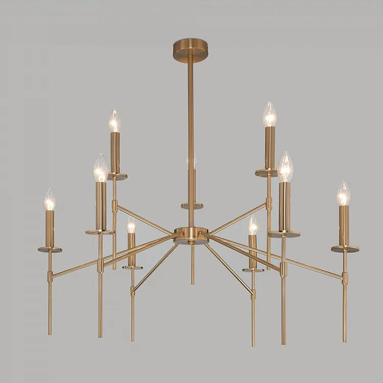 Люстра потолочная на штанге Eurosvet Anders 60142/9 латунь