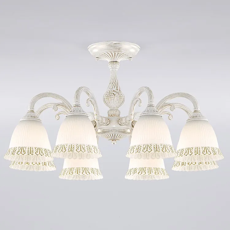 Светильник потолочный Eurosvet Campina 60107/8 белый с золотом