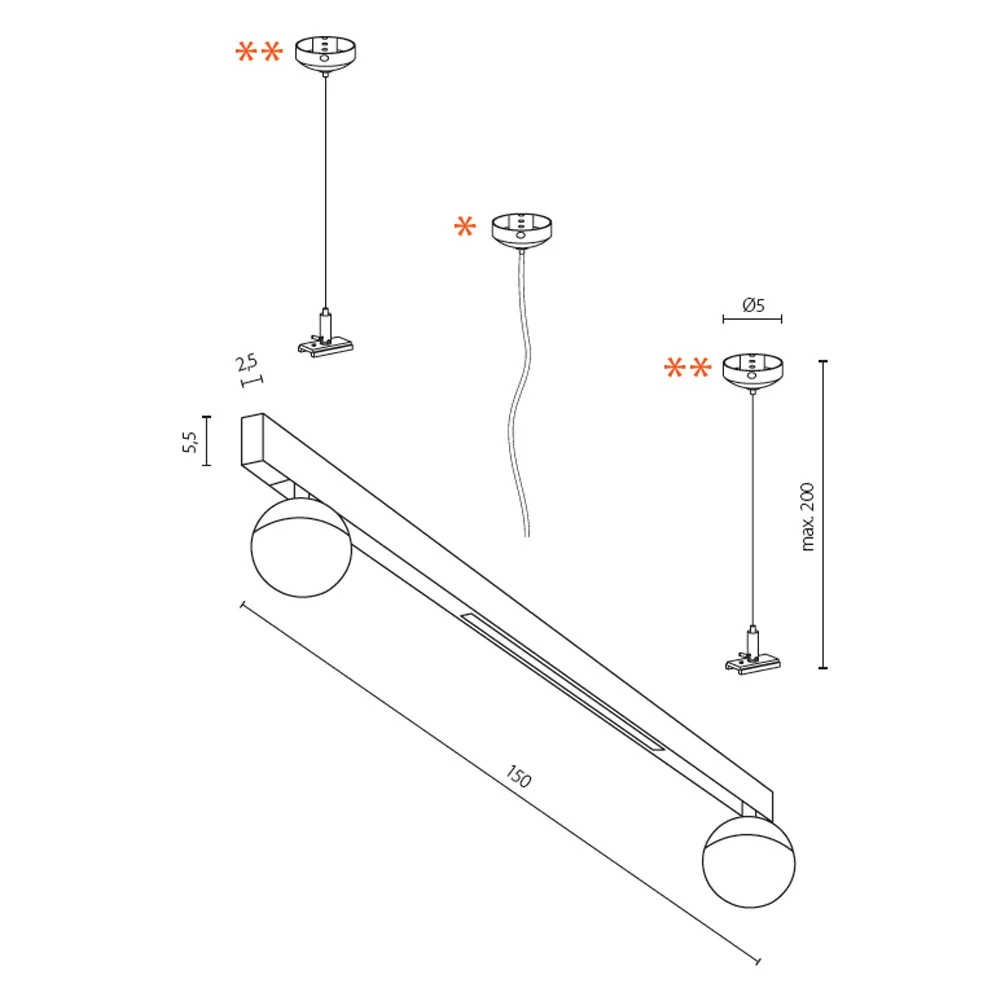 Светильник трековый Azzardo Track Magnetic AZ4808