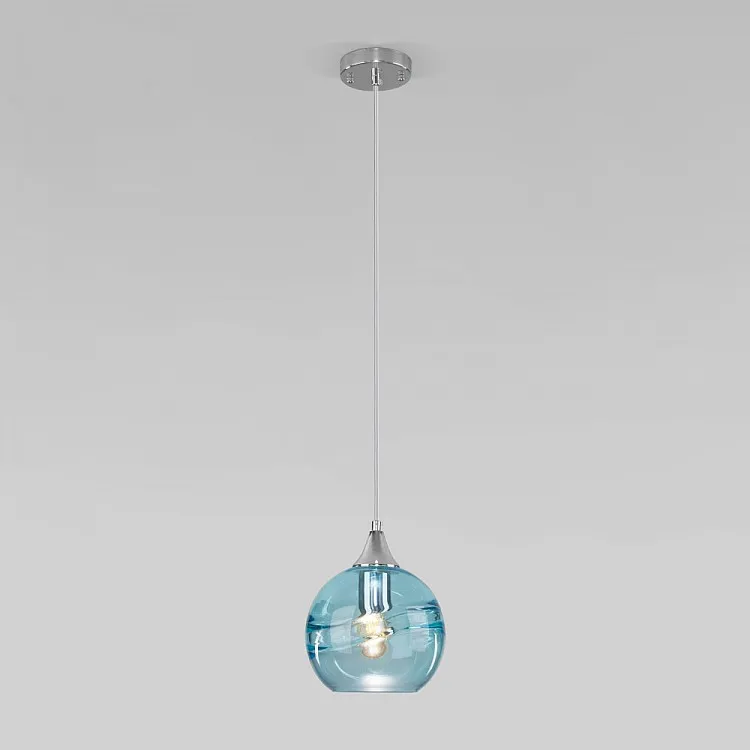 Светильник подвесной Eurosvet Lotus 50221/1 голубой