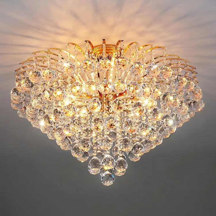 Светильник потолочный Eurosvet Ostiniya 3299/9 золото / прозрачный хрусталь