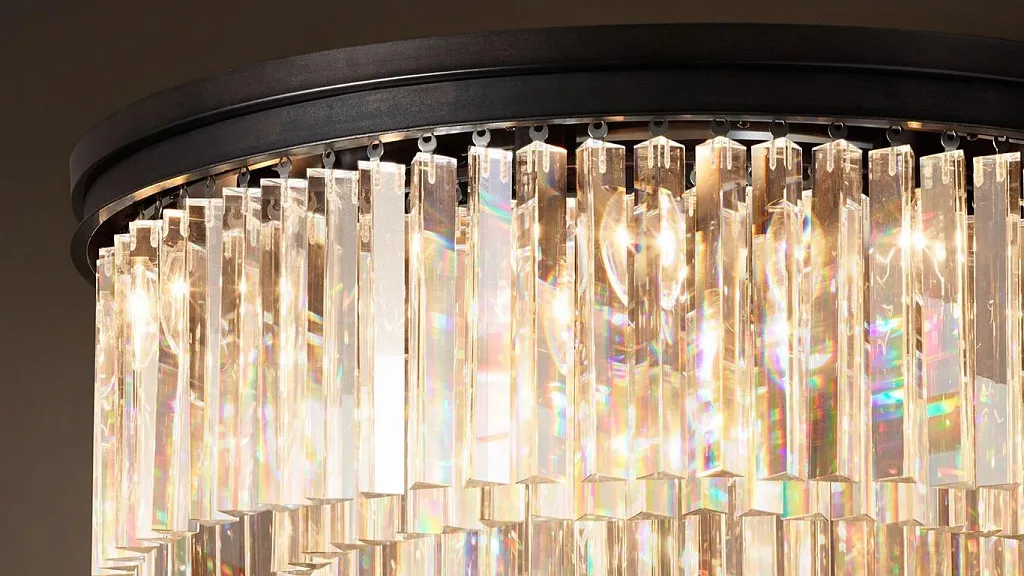 Люстра потолочная Delight Collection 1920s Odeon KR0387C-10B/P black/clear