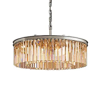 Люстра подвесная Delight Collection 1920s Odeon KR0387P-10B chrome/amber