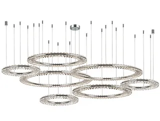 Горизонтальная композиция 8240 из семи плоских колец хром №61 Newport 8240 Горизонтальная композиция 8240 из семи плоских колец хром №61