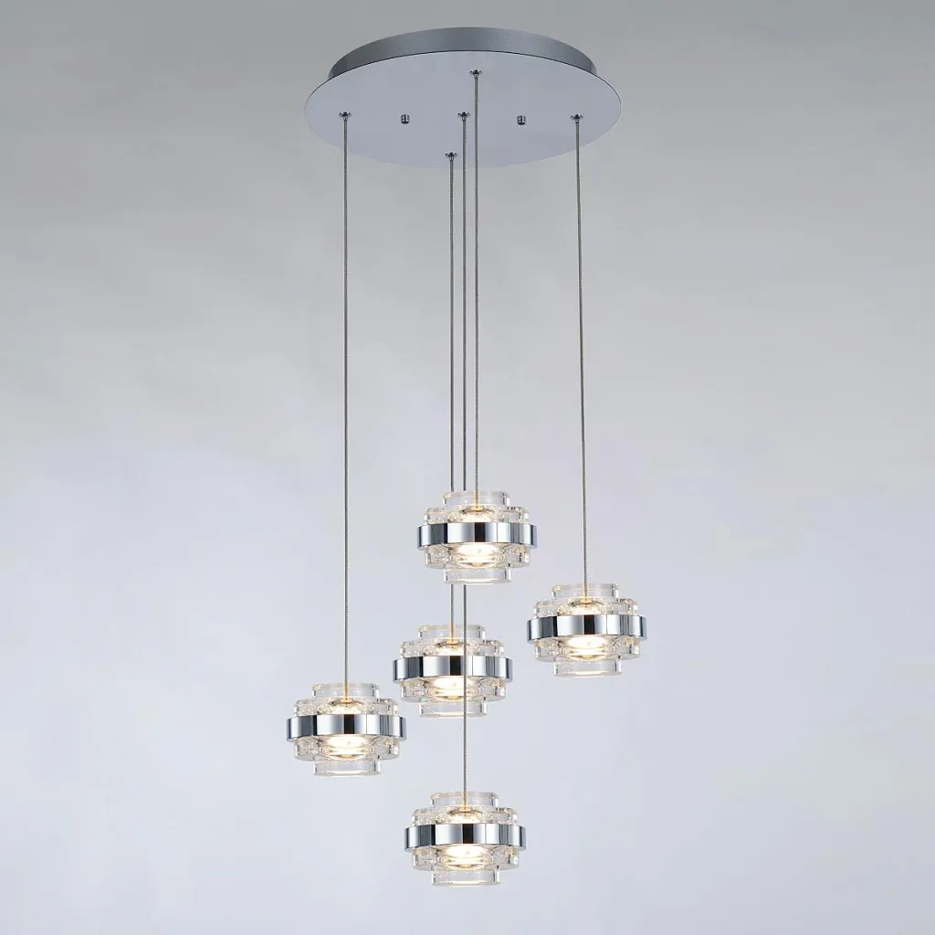 Светильник подвесной Delight Collection Indiana MD22030002-5A chrome/clear