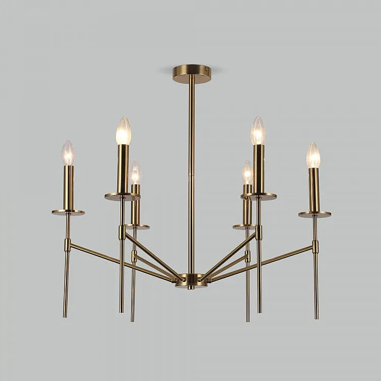 Люстра потолочная на штанге Eurosvet Anders 60142/6 латунь