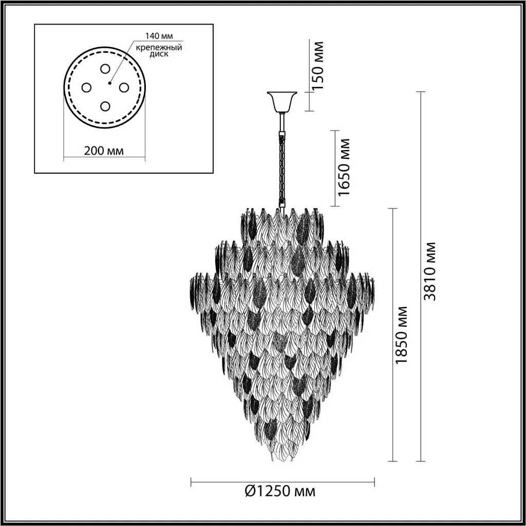 Люстра каскадная Odeon Light Lace 5052/86