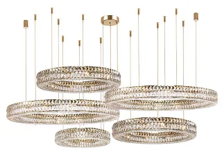 Горизонтальная композиция 10120 из пяти колец шириной в один хрусталь золото №41 Newport 10120 Горизонтальная композиция 10120 из пяти колец шириной в один хрусталь золото №41